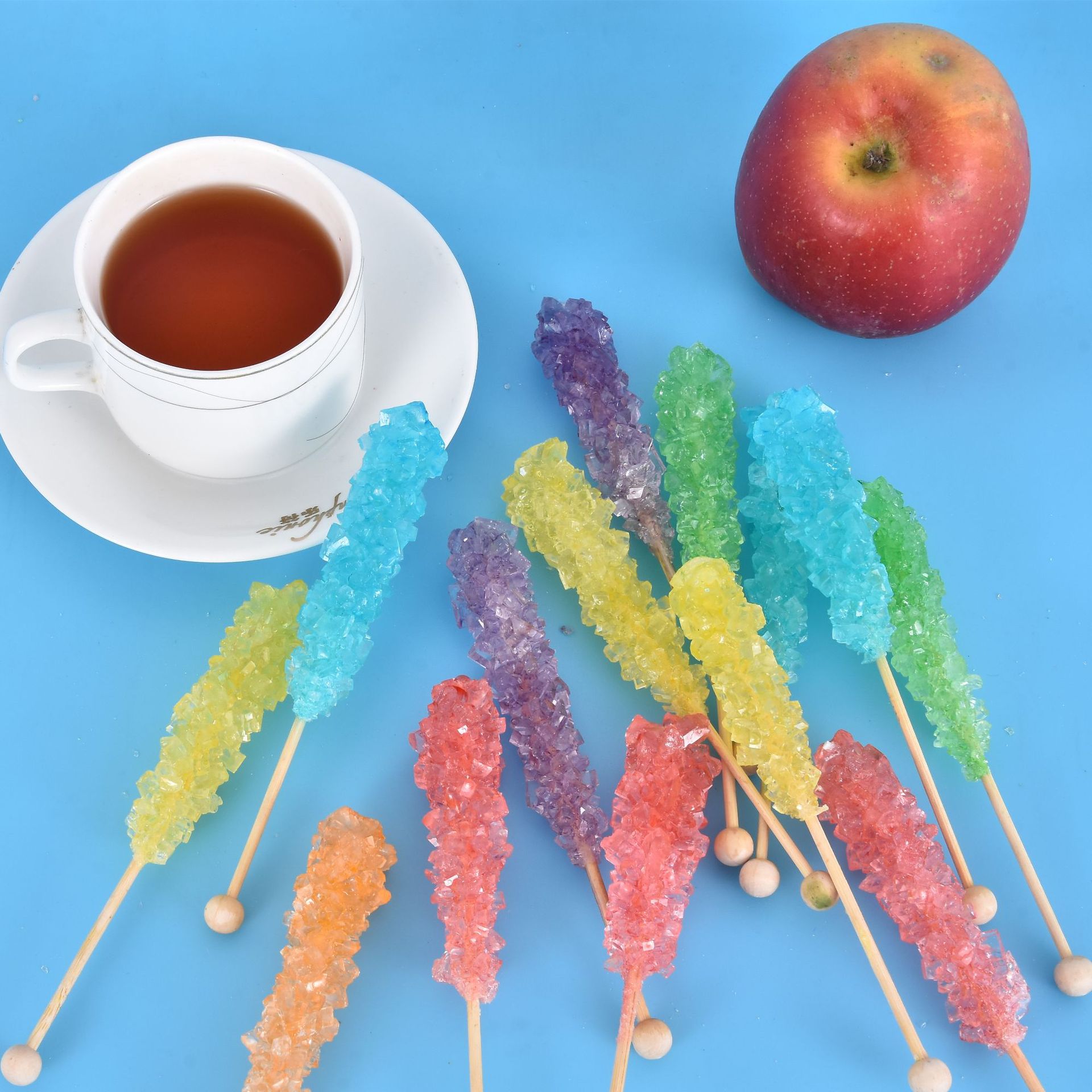 stick rock candy棒冰糖棒棒糖结晶老冰糖彩色咖啡红茶伴侣调酒糖