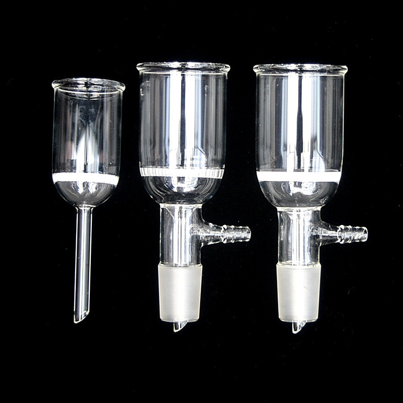 砂芯漏斗30ml60ml100m多孔玻璃板标准口垂熔装置过滤抽滤实验漏斗