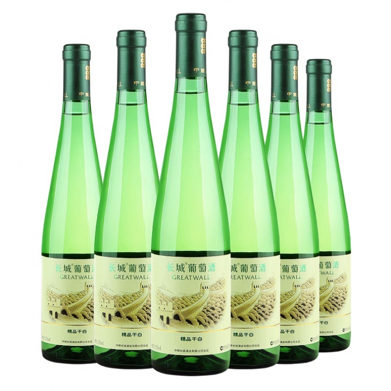 国产长城干白葡萄酒精品龙眼650ml*6瓶装整箱包邮-阿里巴巴