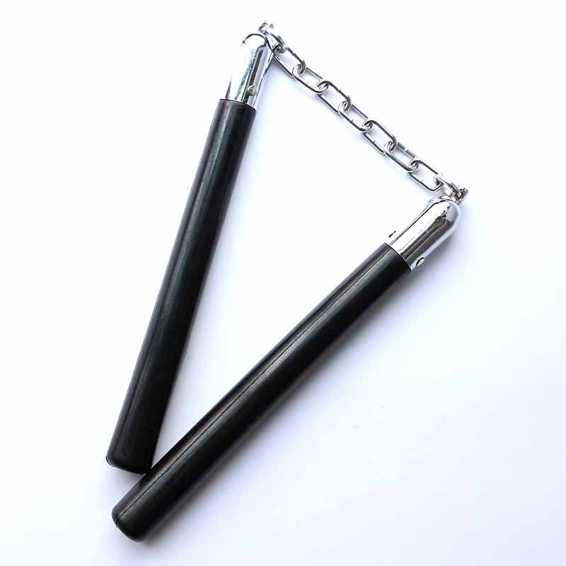 厂家直销纯实心橡胶不锈钢双节棍双截棍健身防身实战练习表演二节