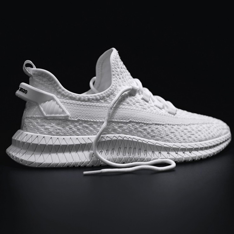 202 100 Set New Mesh Flying Woven Lovers Shoes New Spring Men's Shoes Breathable Sneaker Women's Casual Running Shoes