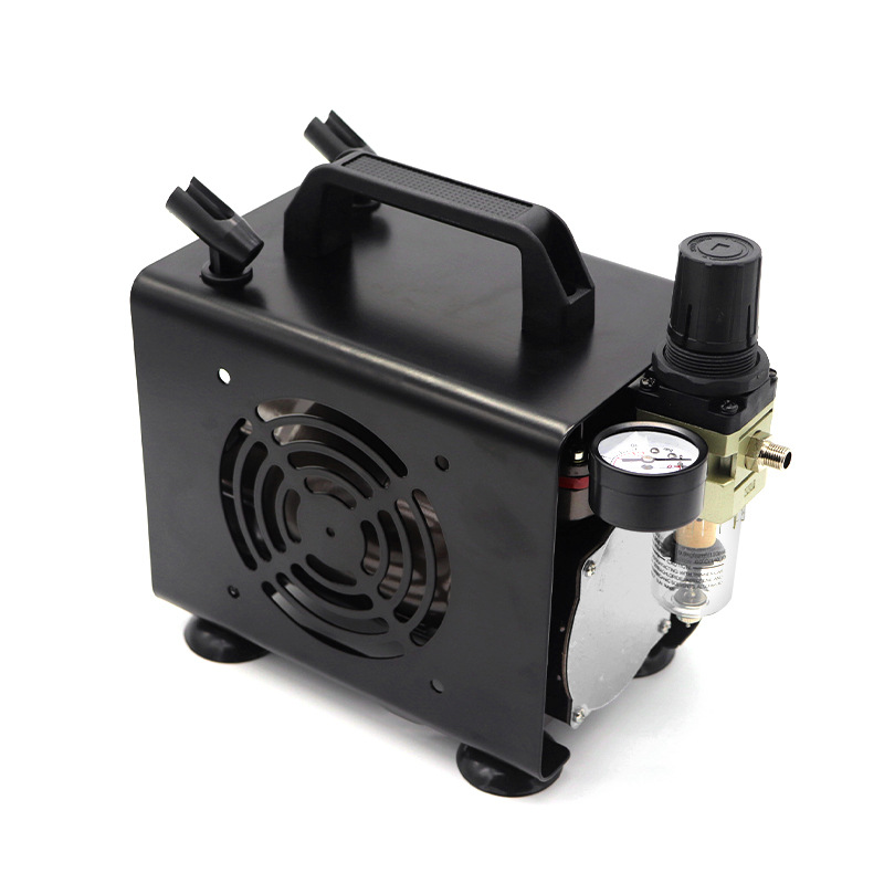 龙牙无油静音喷漆修补喷笔空压机tc-803s 美容彩绘小型空压机气泵采购