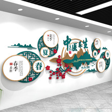 中医理疗艾灸馆文化墙设计养生馆医院墙面装饰画美容院背景墙