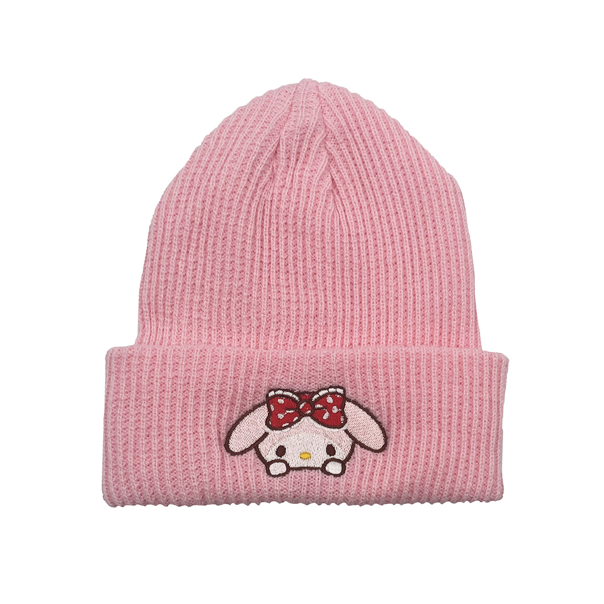 Cross-Border in Stock Women's Knitted Hat Sanrio Cartoon European and American Popular Clow M Woolen Cap Street Trend Beanie Hat