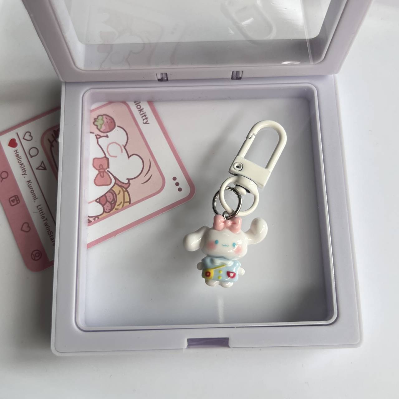 Cute Kindergarten Sanrio Lobster Buckle Original Schoolbag Pendant Girl Cartoon Keychain Girlfriend Gifts Accessories