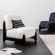 网红北欧设计师简约现代创意实木单人椅客厅阳台民宿休息区沙发椅