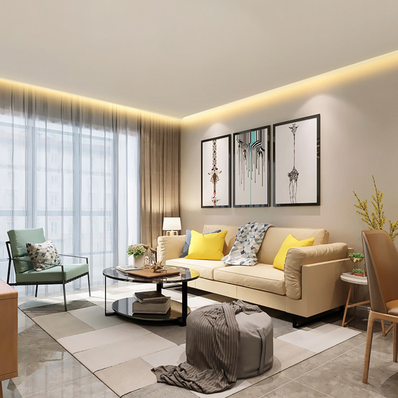 深藏防眩线性洗墙灯悬浮天花吊顶极窄天花洗墙灯槽铝合金套件外壳