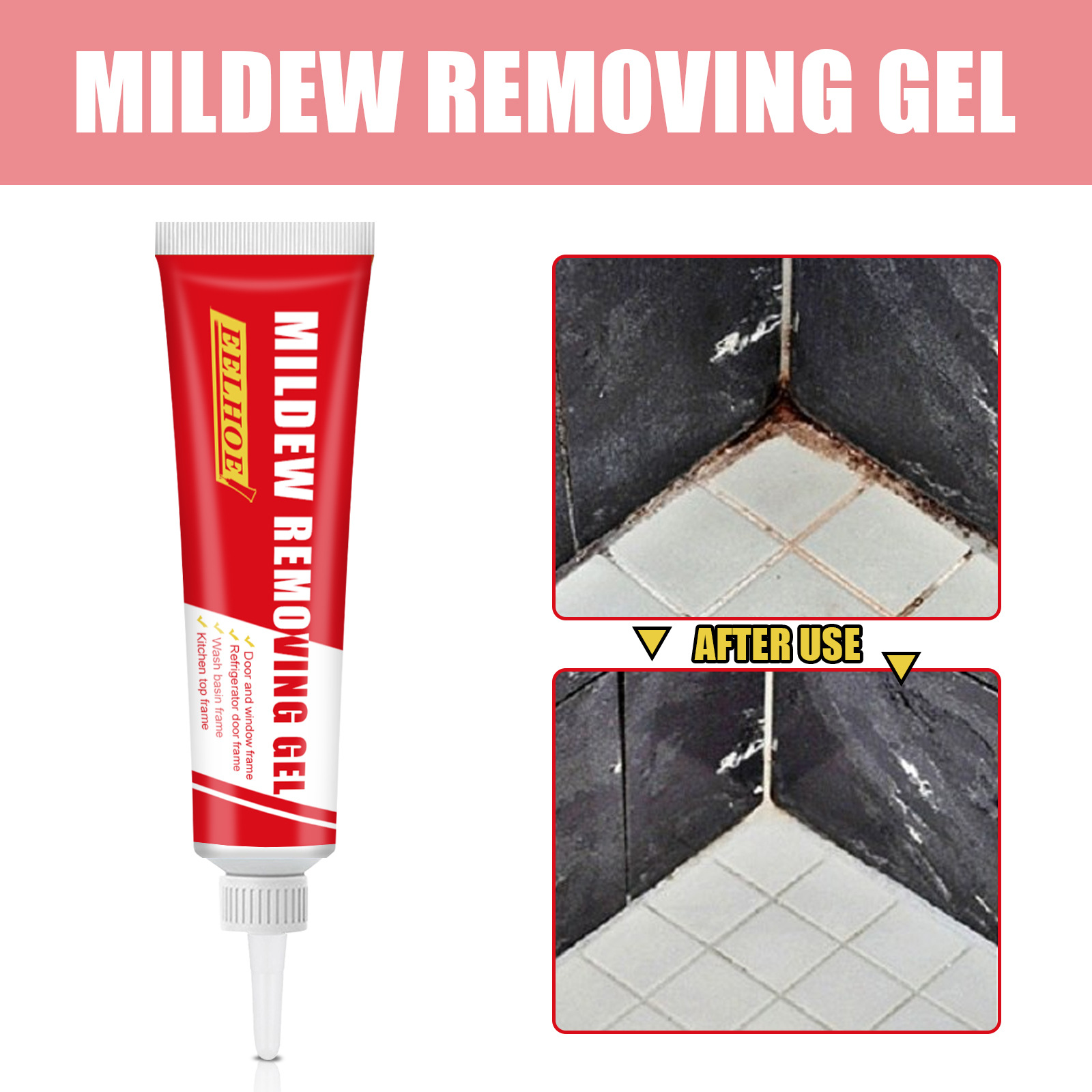 Eelhoe Tile Ant-Mold Agent Bathroom Kitchen Wall Cleaning Stain Removing Mildew Gel Wall Cleaner