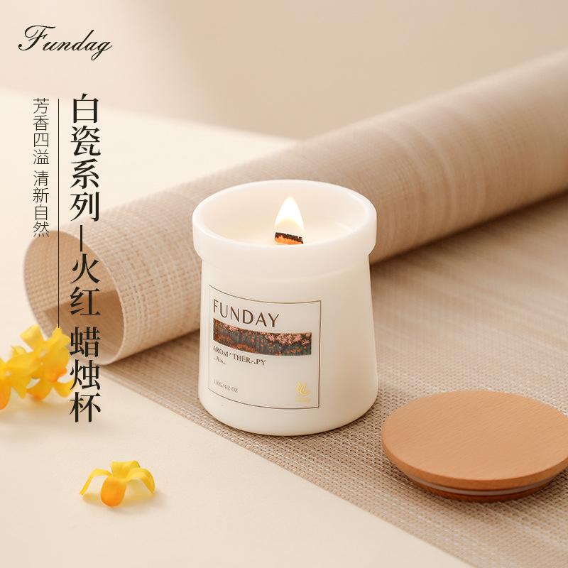 Aromatherapy Candle Wholesale Healing Simple Ceramic High Sense Lasting Fragrance Household Romantic Fragrance Candle Cup