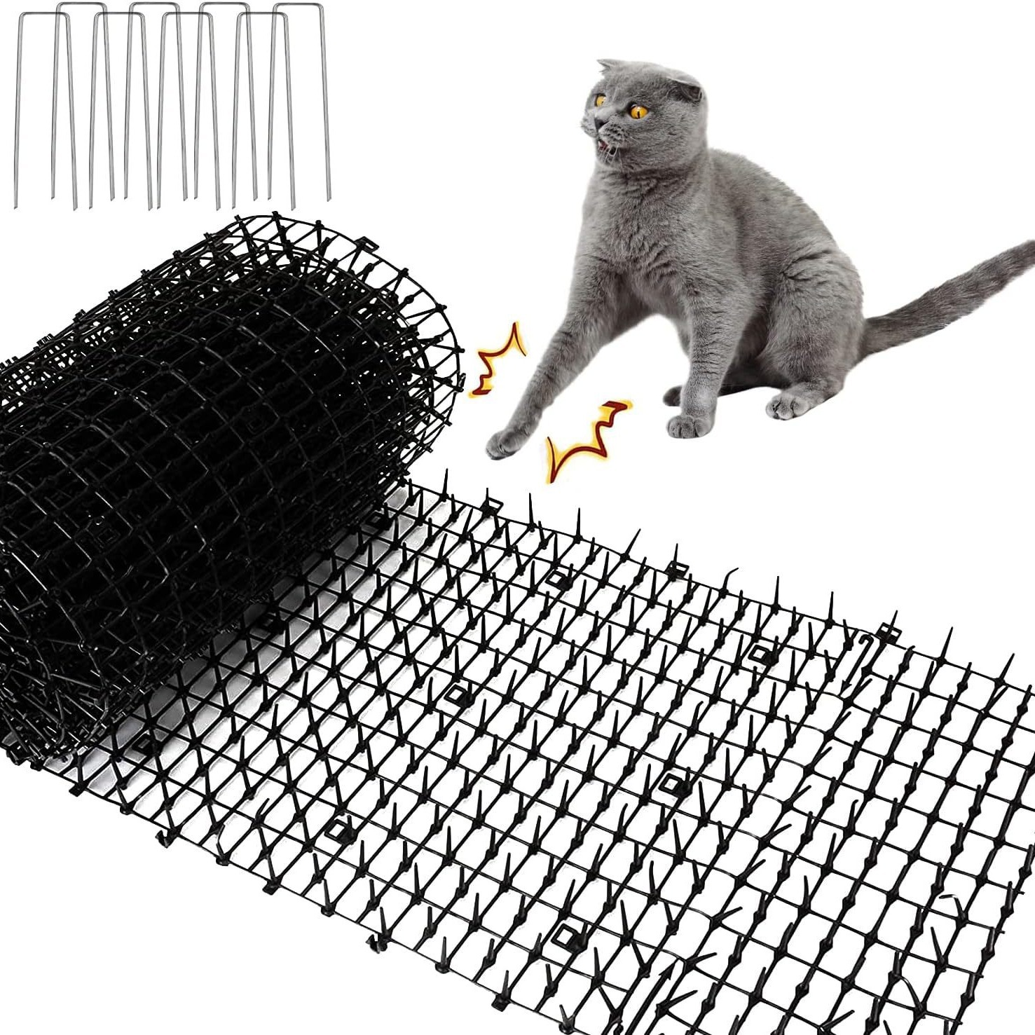 Cross-Border New Arrival Garden Anti-Cat Thorn Mat Balcony Driving Animal Isolation Anti-Stepping Forbidden Zone Artifact Anti-Climbing Trees Manufacturer