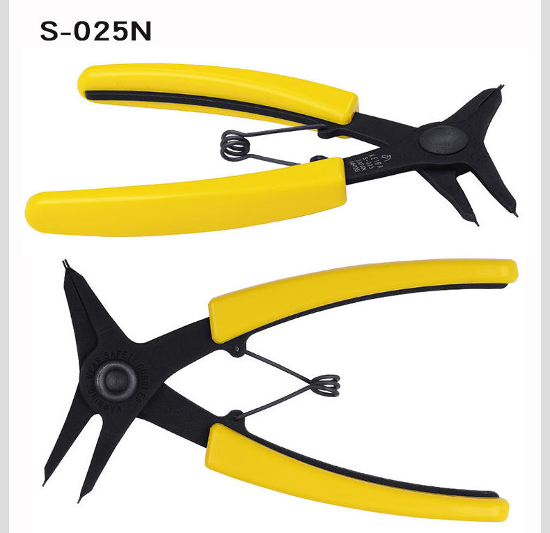 日本马牌7寸卡簧钳子内卡钳外s-025卡环钳子挡圈钳卡黄钳