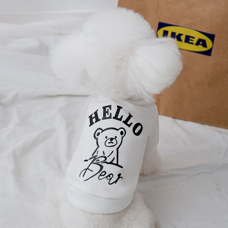 Spring and Summer Thin Dog Bear Letter Print Sweatshirt Teddy Bichon Small and Medium-Sized Dogs Cat Pet Clothes Wholesale