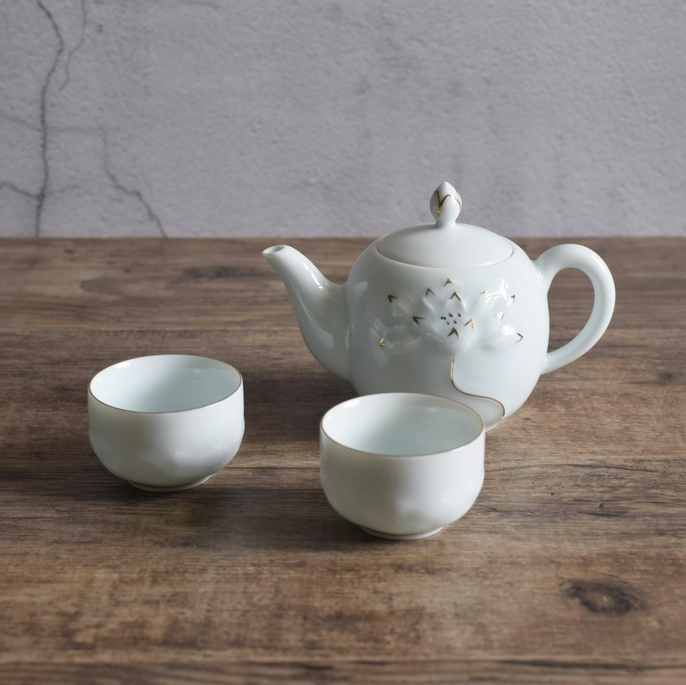 批发淄博特产博山陶瓷鲁青瓷中式传统功夫茶具套装家用泡茶中秋送
