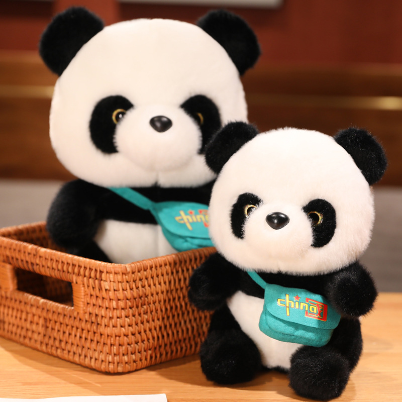 National Treasure Giant Panda Doll Plush Toys New Sichuan Tourist Souvenir Doll Lesser Panda Ragdoll Wholesale