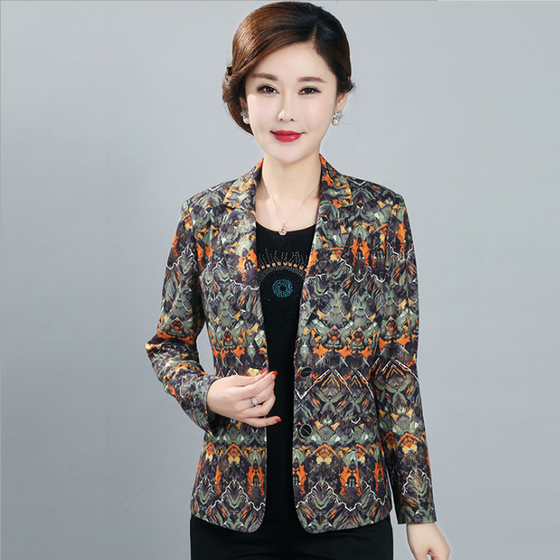 Bamboo Voice Middle-Aged and Elderly Women's Clothing Spring New Women's Long-Sleeved Blouse Large Size Women's Clothing 2024 Spring Clothing Mom Clothing