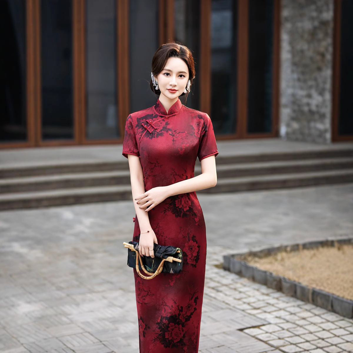 琳相漫红色旗袍春季新款2025改良新中式敬酒服新娘订婚礼服日常可