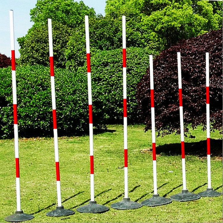 标志杆障碍物橡胶底座运球绕杆 红白横杆练车杆足球训练警示绕杆