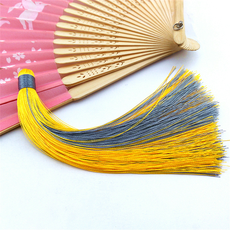 套管双色流苏 diy手工半成品腰佩古风汉服挂件材料扇子压襟穗子