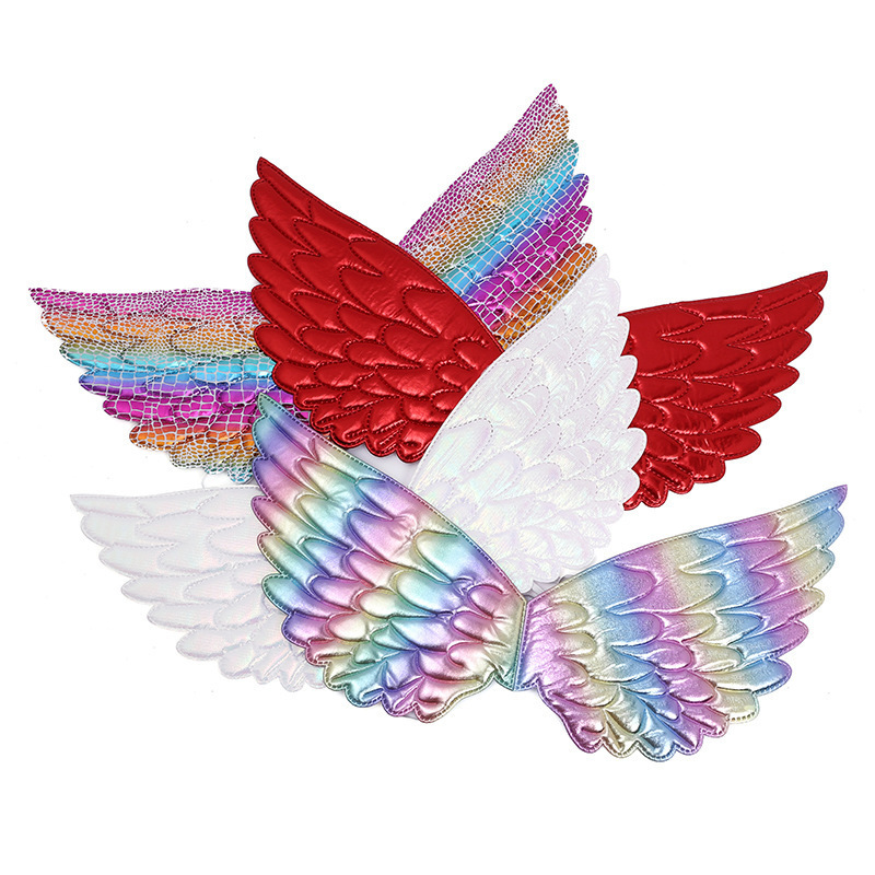 跨境彩色蝴天使蝶翅膀独角兽儿童玩具公主生日会装扮表演道具批发