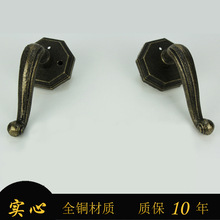 新中式全铜做旧复古铜黑色卫生间执手锁台湾泰好锁938 OB/CFB