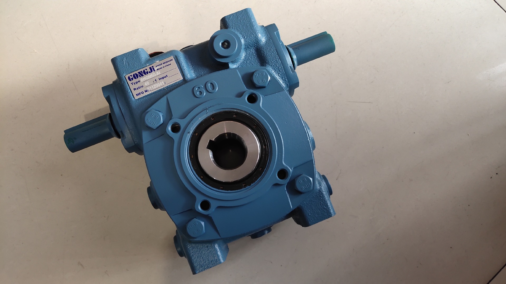 gongji减速机 涡轮蜗杆齿轮箱 bhqm60-ai 40:1双出轴马达 三相电