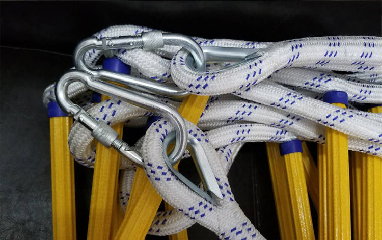 软爬梯树梯高楼逃生安全绳梯消防救生软梯10米防滑环氧树脂登高梯