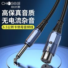 Choseal/秋叶原 QS3515 6.35大二芯转卡侬母音频线话筒线