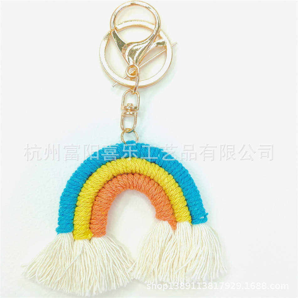 Creative Nordic Style Bohemian Hand-Woven Rainbow Pendant