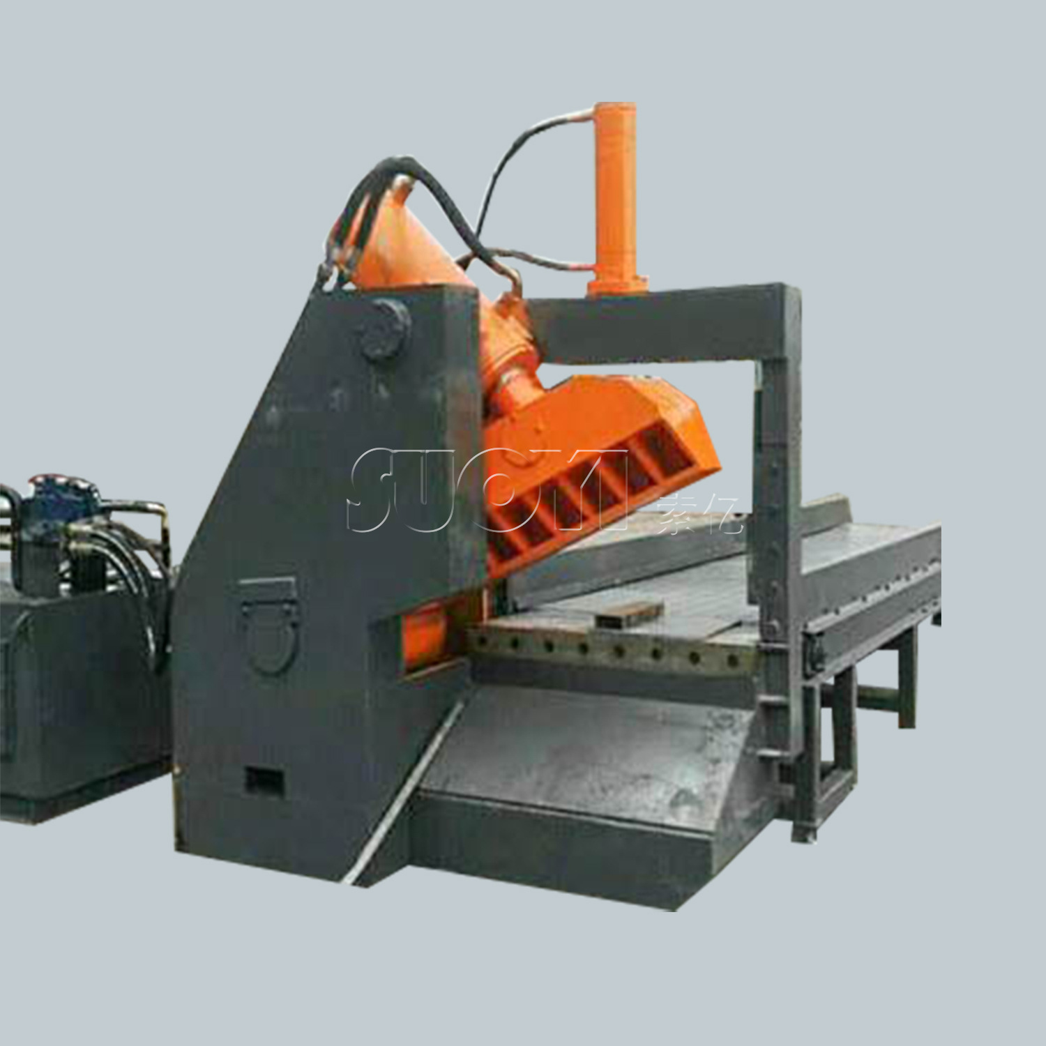 液压虎头型废铁剪切机 带自动进料虎头剪料机 电动车架子剪断机