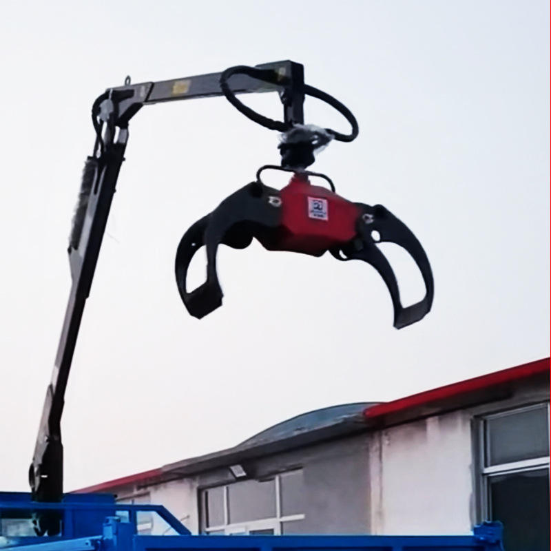 贵州凯里厂家农用旋转液压抓木机 小型随车林场装载机械