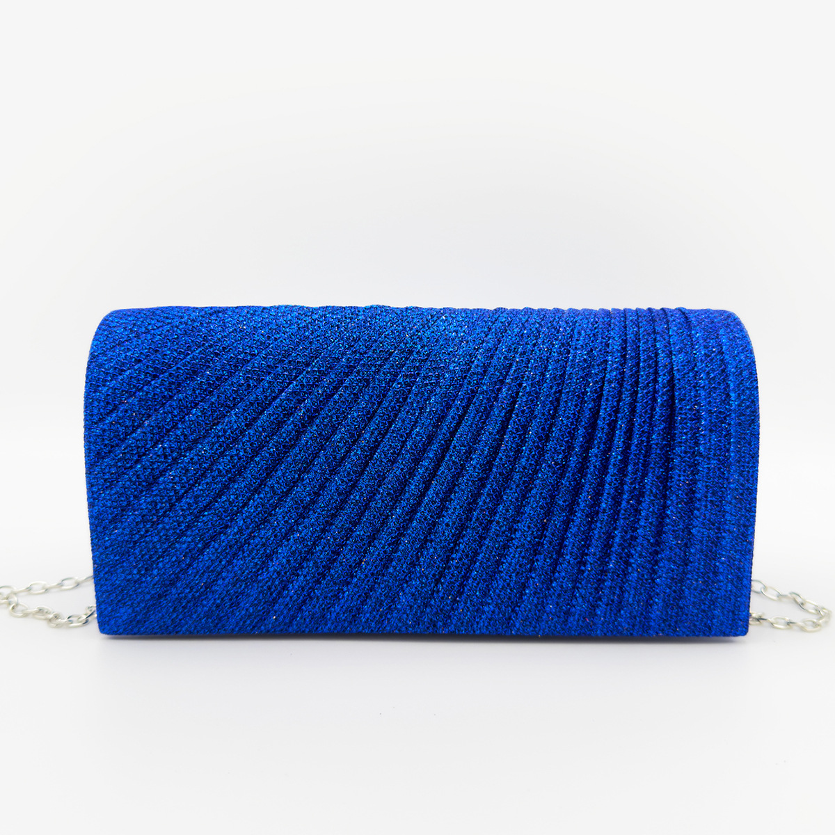 Amazon Factory Direct Sales Pleated Evening Party Dinner Bag 20cm Mini Clutch Glitter Evening Wear