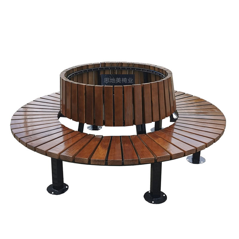 树围椅防腐木围树椅定 做坐凳室外凳子实木树围座椅广场户外公园