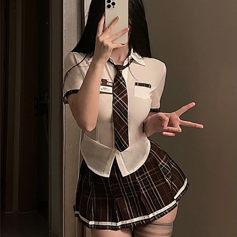 古榭情趣内衣性感学生装cos制服诱惑jk短裙死库水激情服套装413