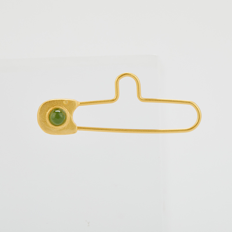 玉钰配饰s925银回扣针肩针胸针diy配件配饰s925银 金色别针批发