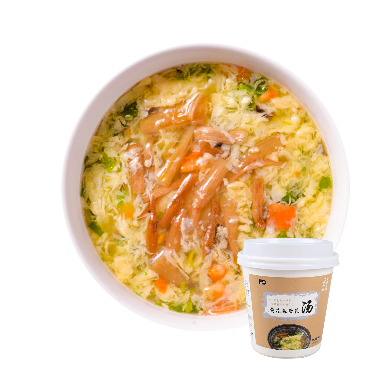 星菜冻干汤袋装冲泡即食黄花菜蛋花汤速食汤fd冻干食品批发oe m