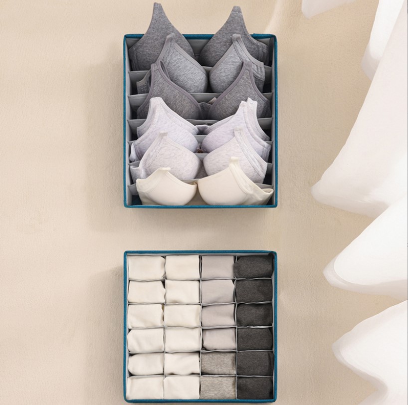 Household Fabrics Underwear Storage Box Socks Bra Underpants Storage Drawer-Styled Organizing Box Compartment Cloth Storage Box Storage Box