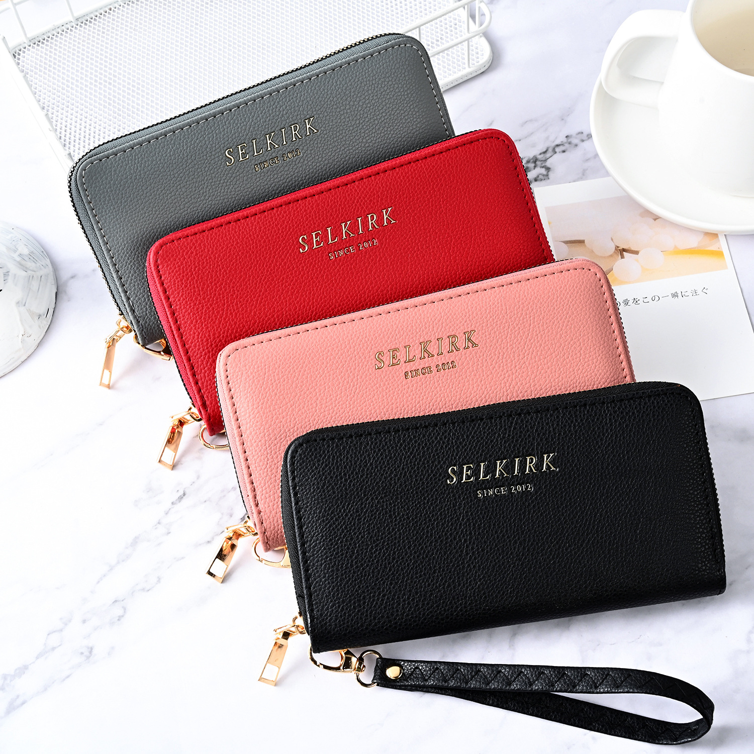 挂带手拿包钱包女长款简约单拉链大容量钱夹女生手机包批发-阿里巴巴