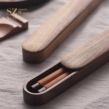 筷子个人单人装便携盒实木旅行筷学生餐具随身筷勺子三件套装