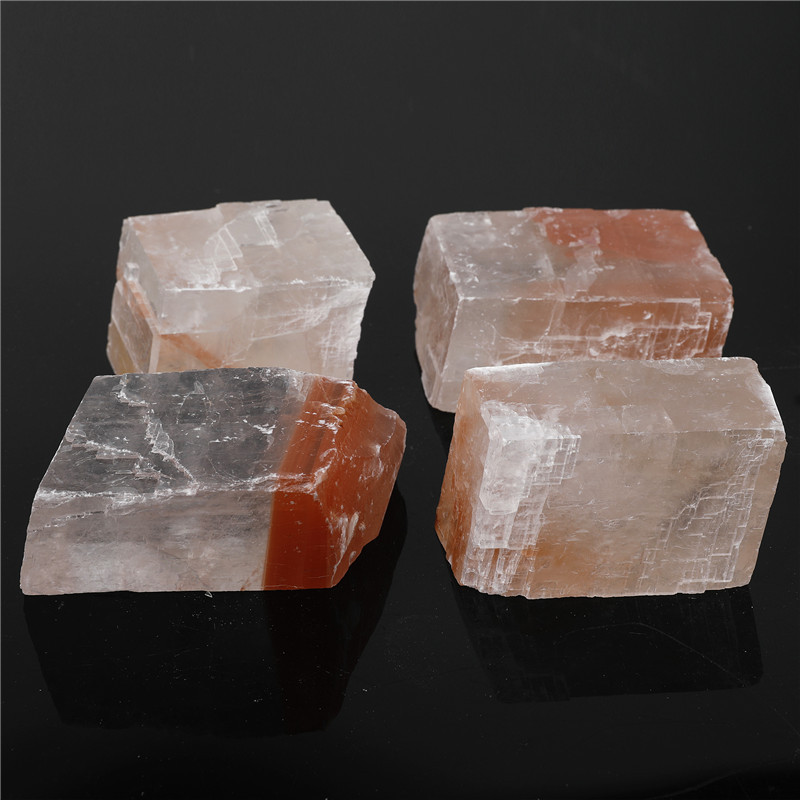 跨境货源天然摩洛哥白黄色石膏原石天然水晶矿物大块盒装教学标本