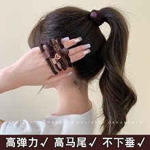 韩式简约爱心发圈设计感耐用发绳不伤发头绳扎头发皮筋女发饰批发