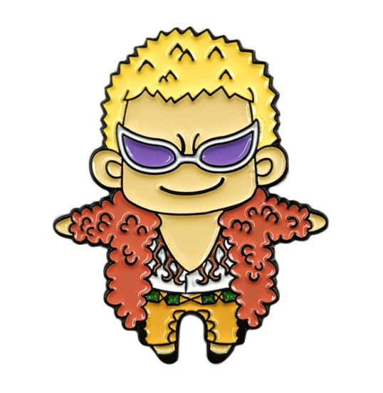 海贼q版四王路飞艾斯乔巴索隆金属胸针 女帝草帽海贼团装饰徽章