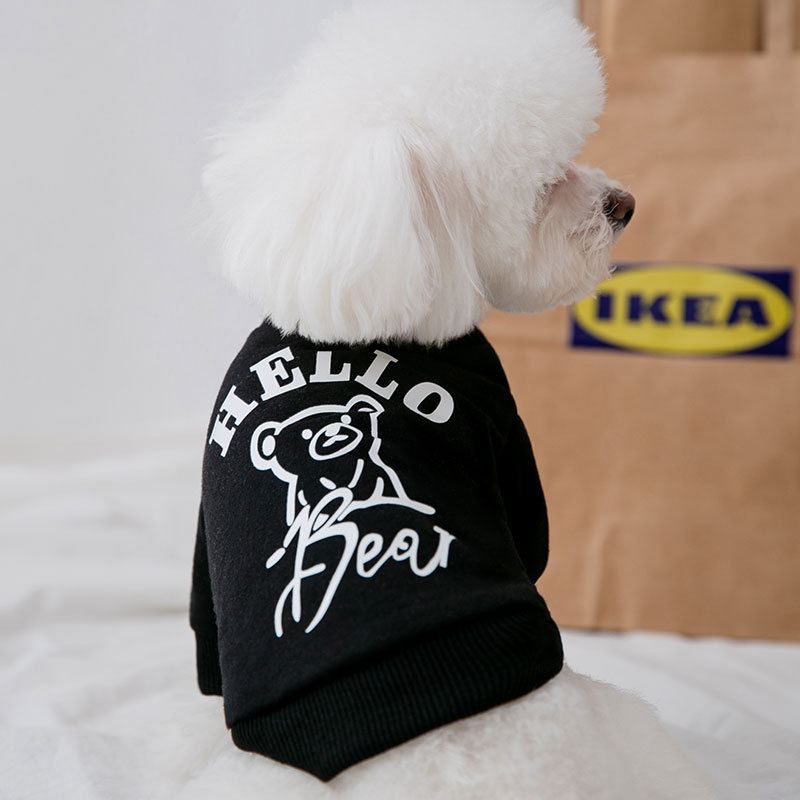 Spring and Summer Thin Dog Bear Letter Print Sweatshirt Teddy Bichon Small and Medium-Sized Dogs Cat Pet Clothes Wholesale