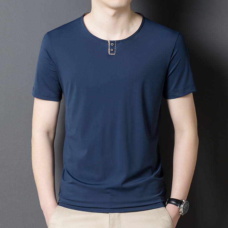 2022夏季新款韩版男士短袖t恤潮流休闲圆开领薄款半袖体恤衫