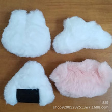 毛绒兔头半成品 DIY 手缝兔子胸针钥匙扣白胚寿司小猪云朵猫猫兔
