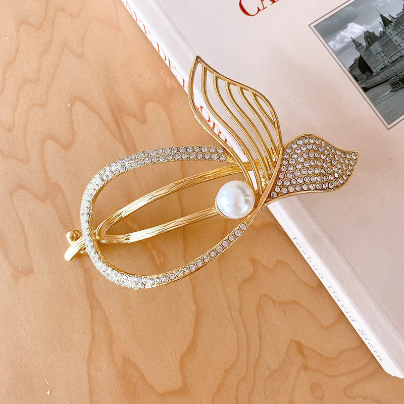 Metal Line Tassel Grip Women's Summer Hair Clip Back Head Feeling Large Shark Clip Hairware Hairpin