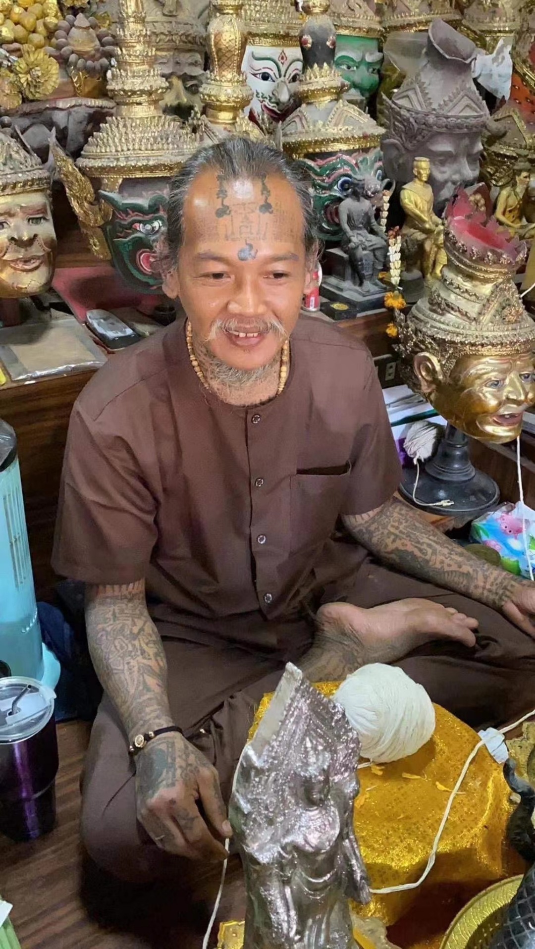 泰国佛牌真品 阿赞佑拉胡手绳 拉祜 转运 手链