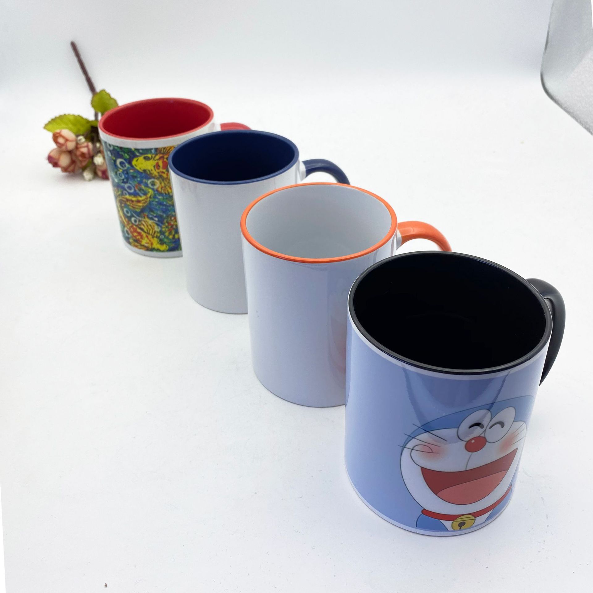 陶瓷杯 热转印图案a级涂层白杯 大容量热升华马克杯 11oz陶瓷杯