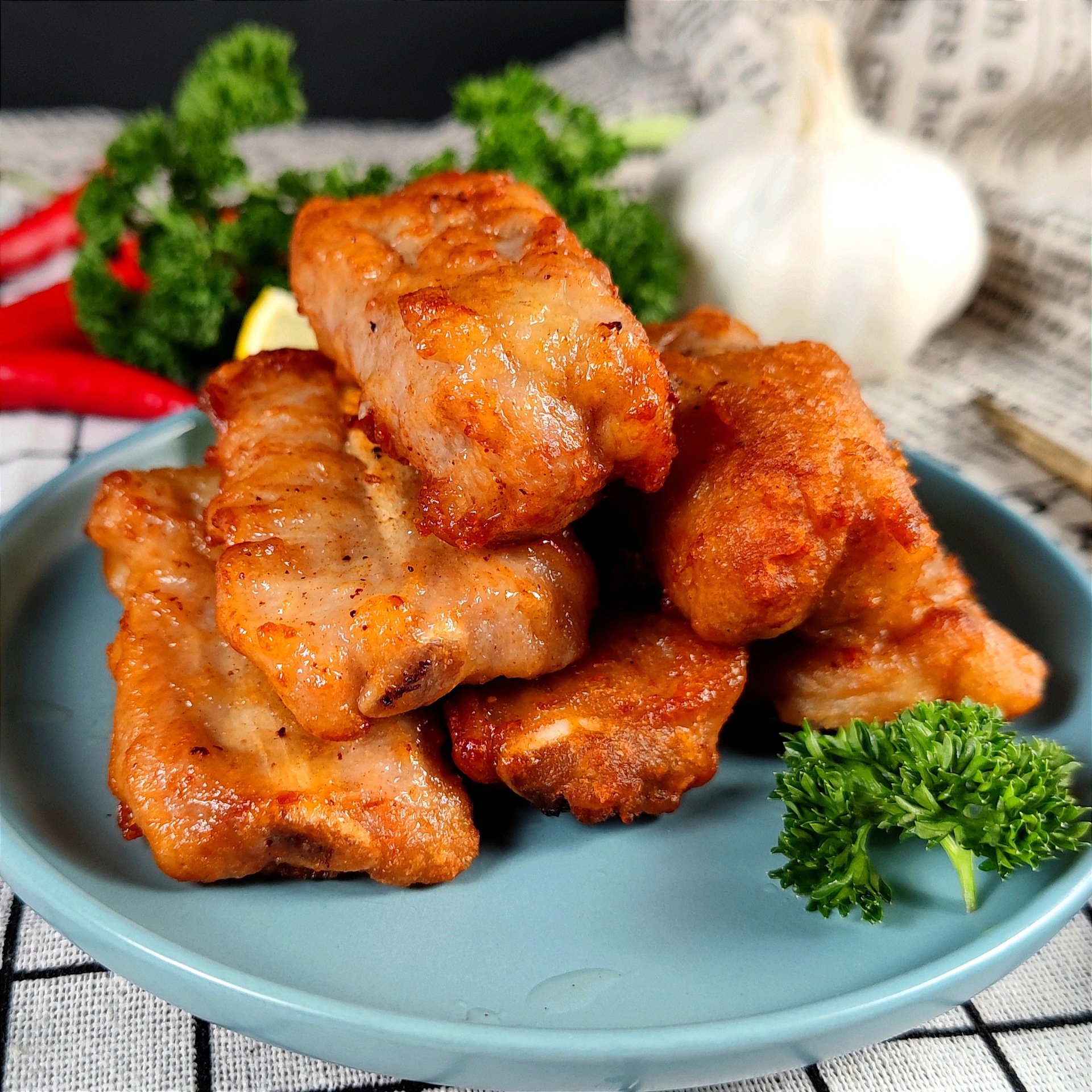 蒜香排骨油炸小吃猪排猪肋排预制菜空气炸锅半成品食材蒜香骨商用