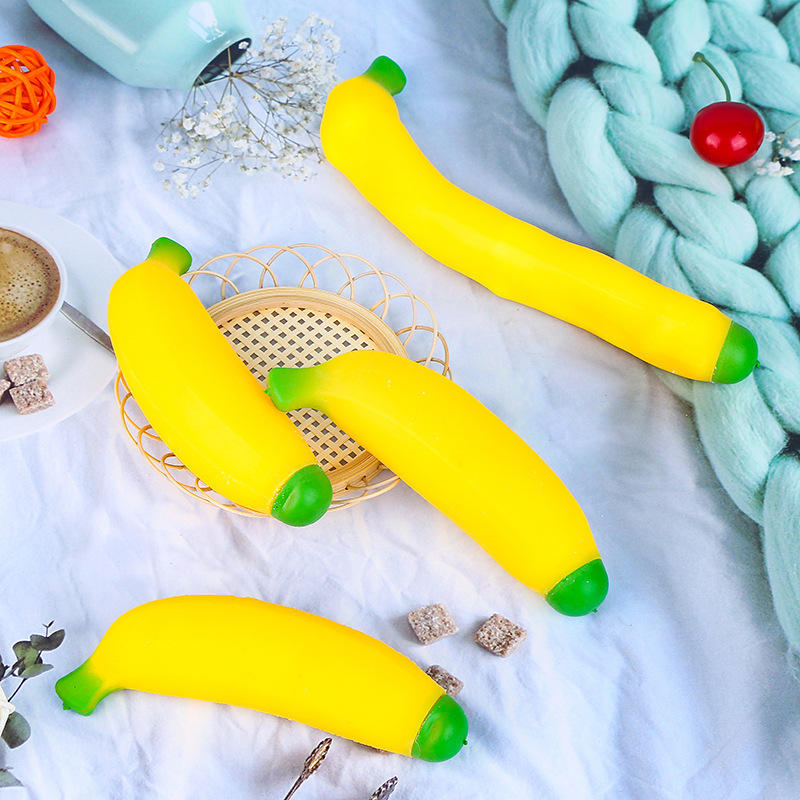 香蕉捏捏乐减压玩具 整人发泄仿真记忆沙拉拉乐香蕉发解压tpr玩具