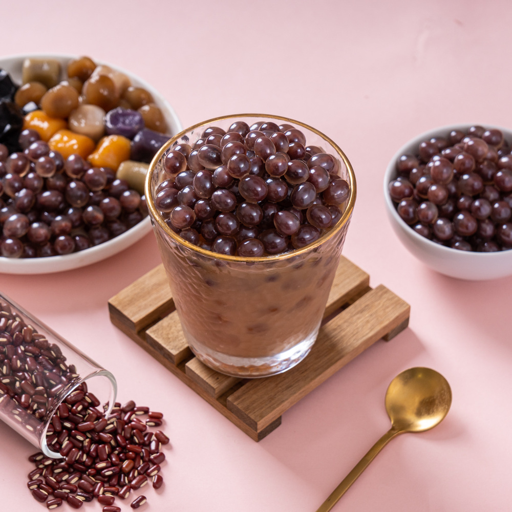 现货珍珠奶茶小料脆啵啵珠粿浆奶茶店辅料批发红豆爆爆珠爆爆蛋